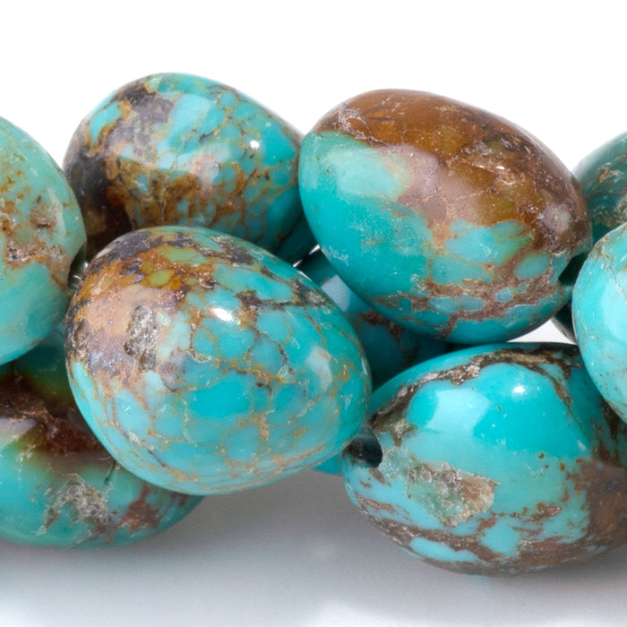 Hubei Turquoise 9-11x9-16mm Nugget Beads - 15-16 Inch - 68406