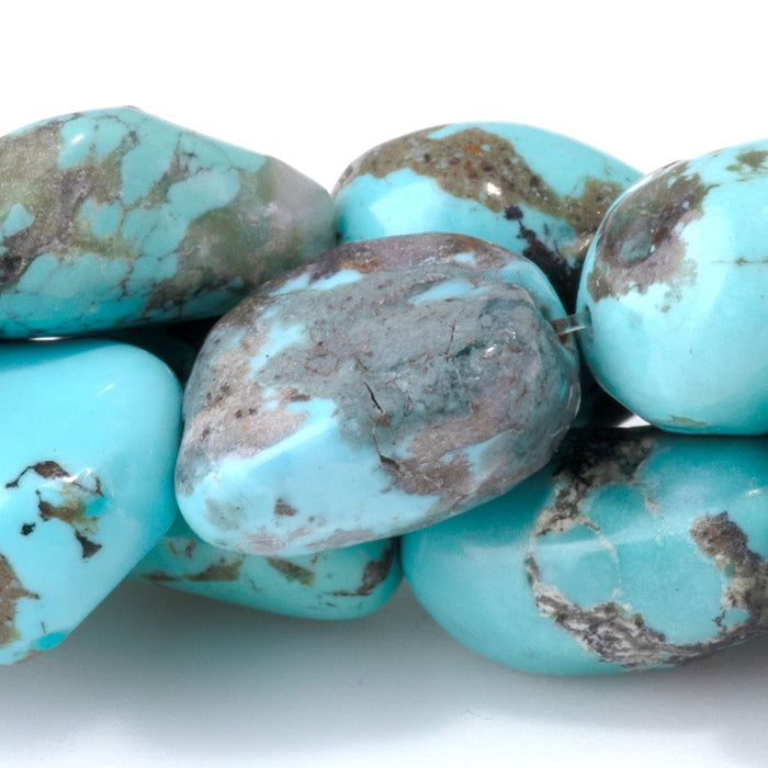 Hubei Turquoise 9-11x13-19mm Nugget Beads - 15-16 Inch - 68407