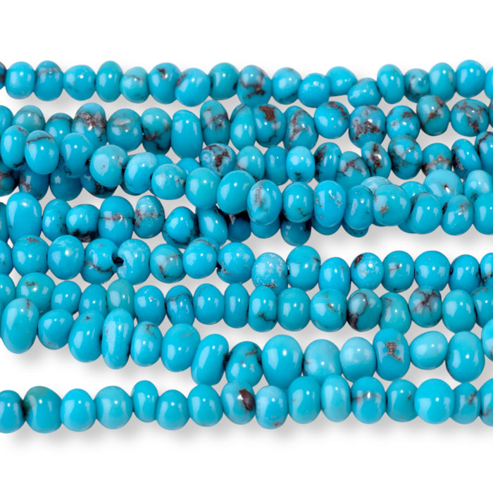 Egyptian Turquoise 2x4-4x5mm Side Drill Nugget - 15-16 Inch