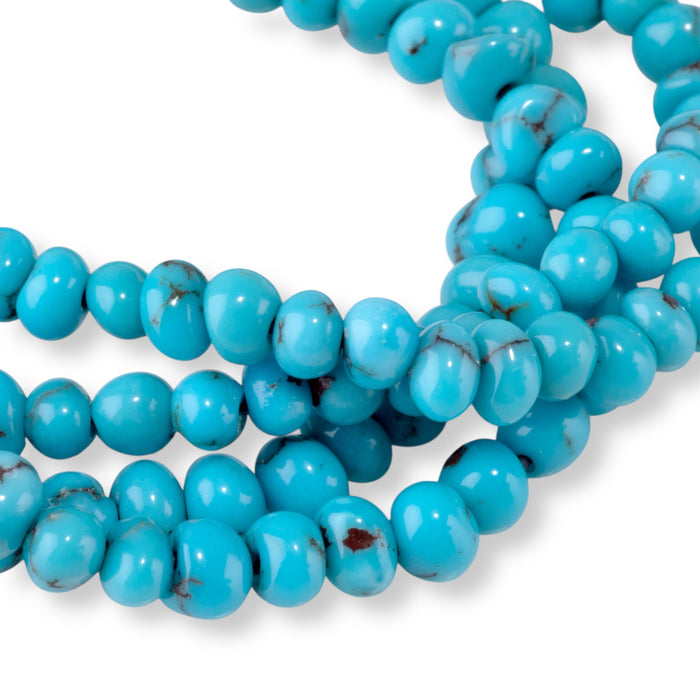 Egyptian Turquoise 2x4-4x5mm Side Drill Nugget - 15-16 Inch