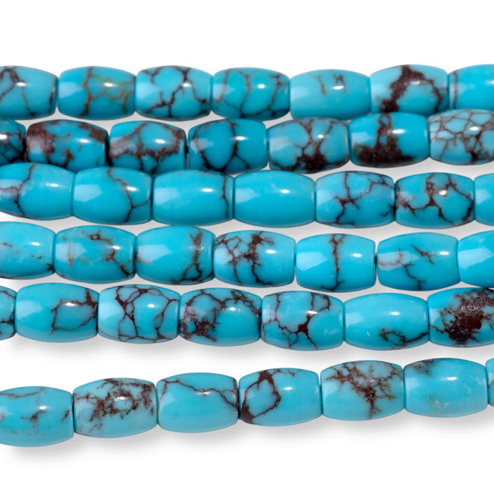 This is a Dakota Stones 5x7mm Egyptian Turquoise Gemstone strand with barrel beads in 15-16 inch strand.