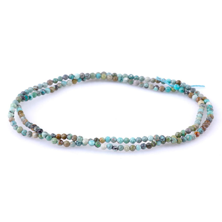 Hubei Turquoise Multi 2mm Round Faceted - 15-16 Inch