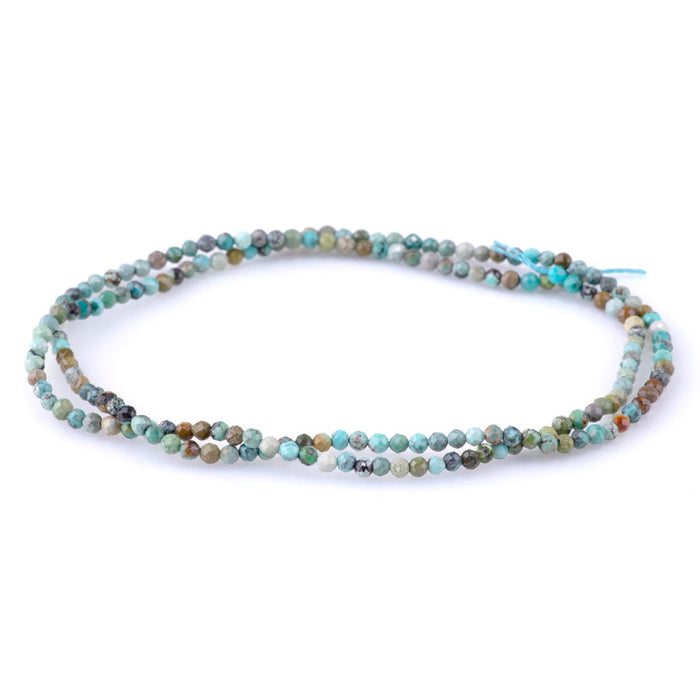 Hubei Turquoise Multi 2mm Round Faceted - 15-16 Inch