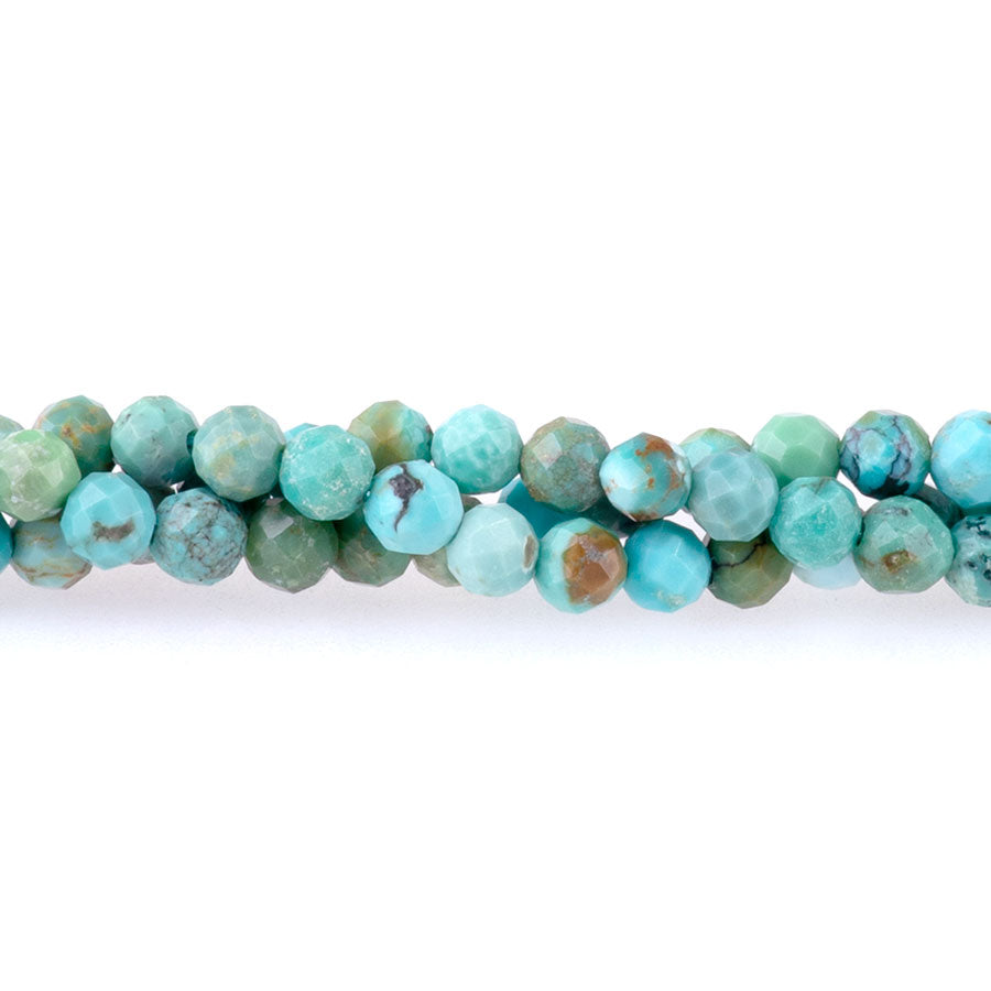 Hubei Turquoise Blue 3mm Round Faceted AAA Grade - 15-16 Inch