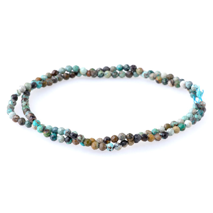 Hubei Turquoise Multi 3mm Round Faceted - 15-16 Inch