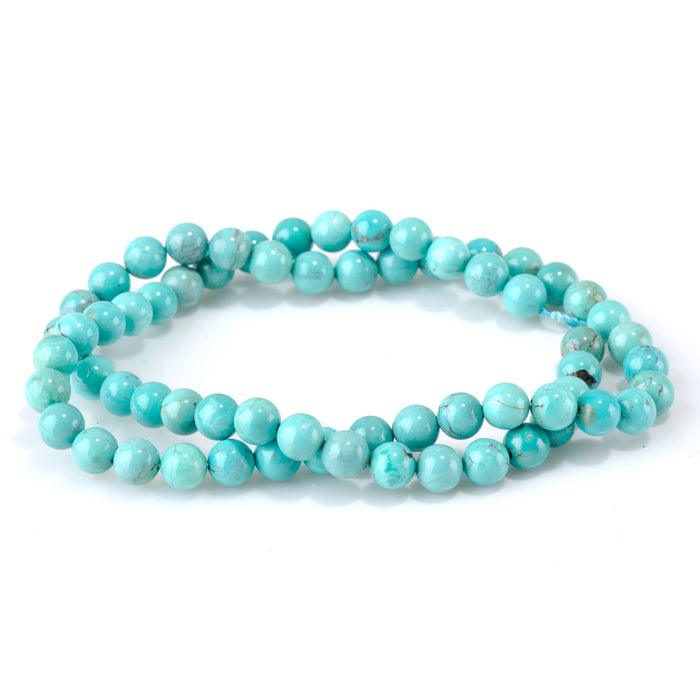Chilean Turquoise 6mm Round Bead - 15-16 Inch