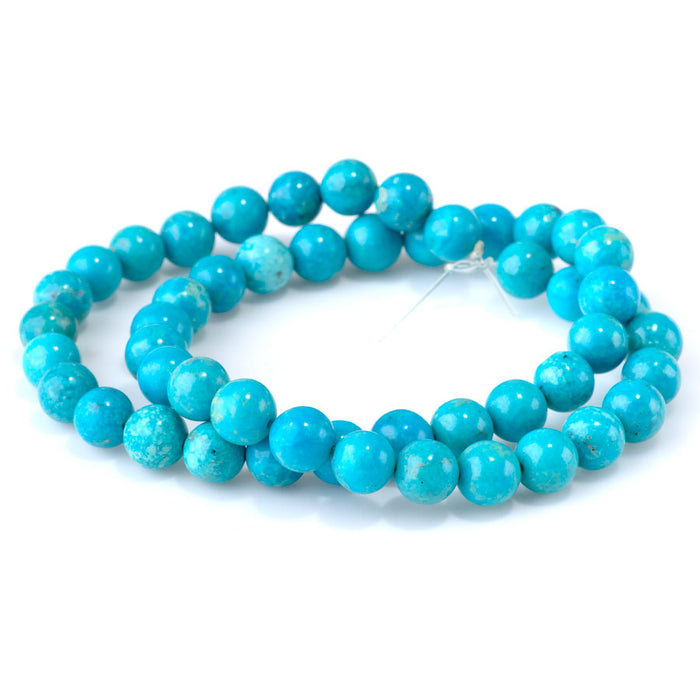 Anhui Turquoise 8mm Round AA Grade - 15-16 Inch