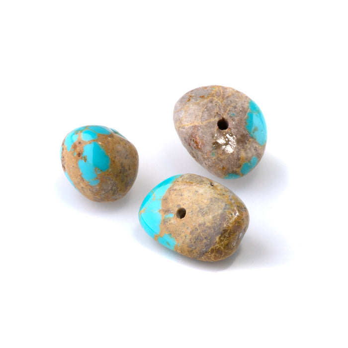 Caballo Campitos Turquoise 10-20mm Nugget with 2mm Hole Size - Single Bead