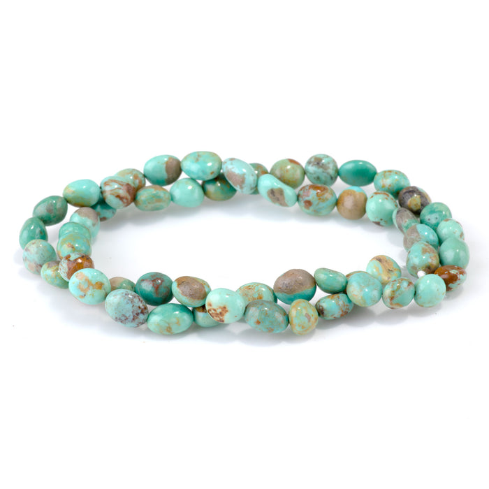 Elisa Turquoise 8-9mm Pebble Bead - 15-16 Inch