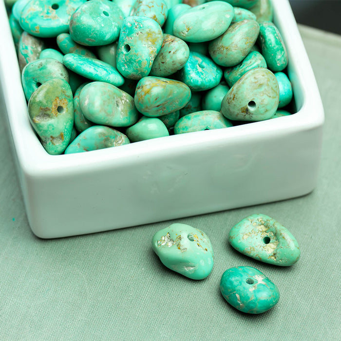 Elisa Turquoise 10-20mm Nugget (1 Bead) - Large Hole Bead