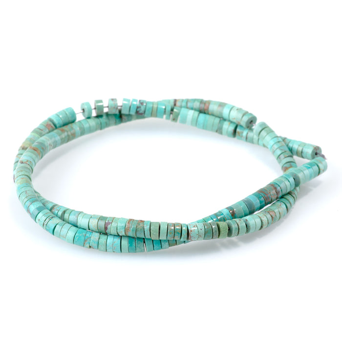 Elisa Turquoise 5mm Heishi - 15-16 Inch