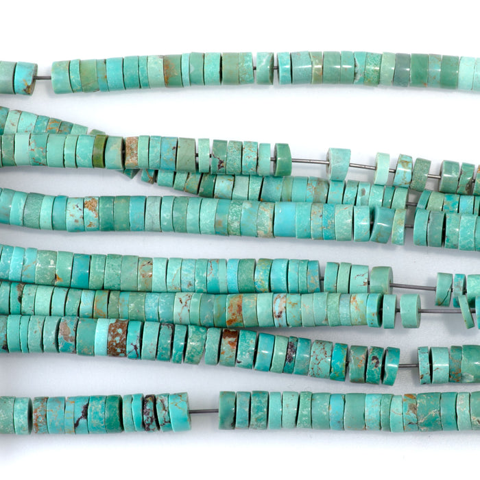 Elisa Turquoise 5mm Heishi - 15-16 Inch