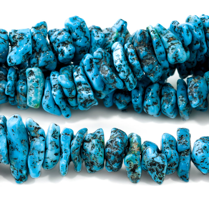 Kingman Turquoise 10-18mm Chip Blue 9-10 Inch Strands-Limited Editions