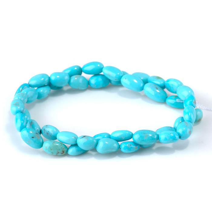 Nacozari Turquoise 7-10mm Blue Pebble Bead - 15-16 Inch