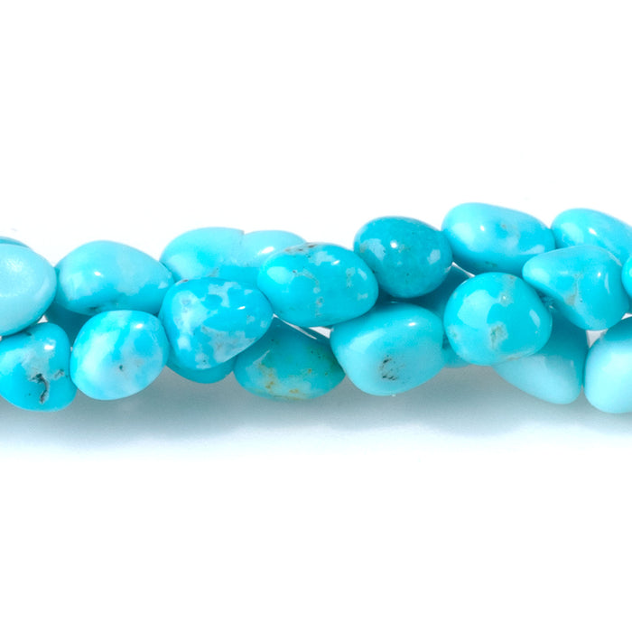 Nacozari Turquoise 3-6mm Blue Pebble Bead - 15-16 Inch