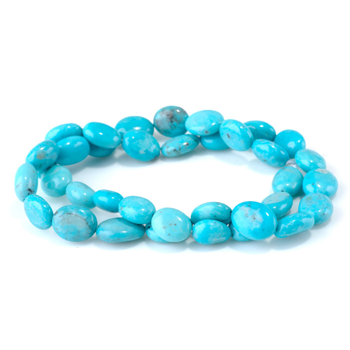 Nacozari Turquoise 8-11mm Blue Coin Bead - 15-16 Inch