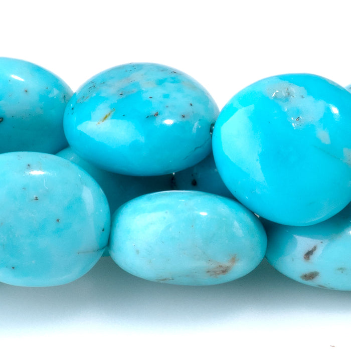 Nacozari Turquoise 8-11mm Blue Coin Bead - 15-16 Inch