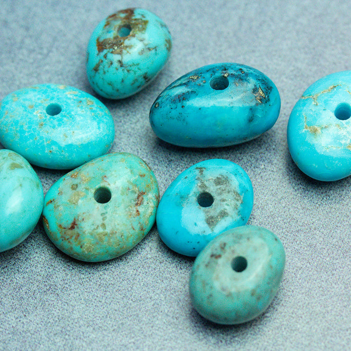 Nacozari Turquoise 10-20mm Nugget - Large Hole Single Bead