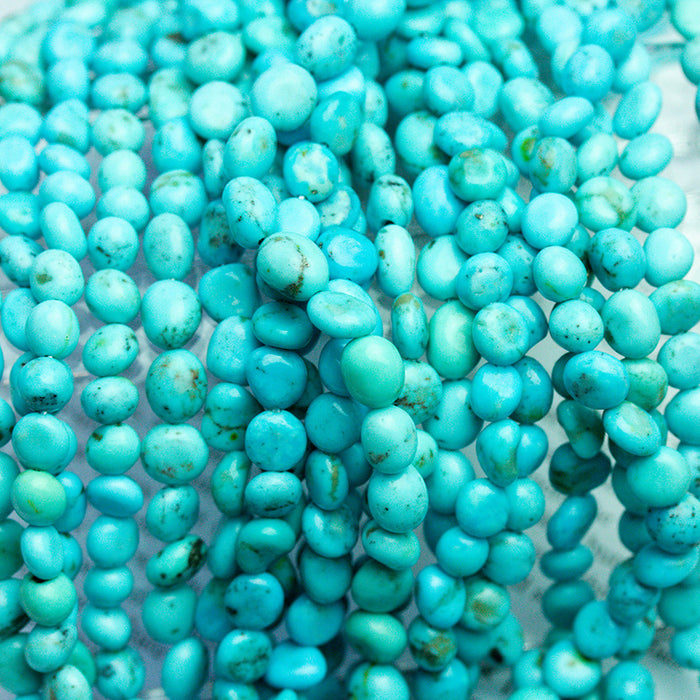 Nacozari Turquoise 4-6mm Pebble - 15-16 Inch