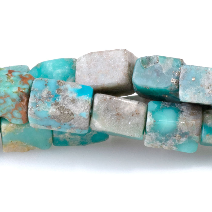 Persian Turquoise 4-5x6-8mm Irregular Rectangle Beads - 15-16 Inch