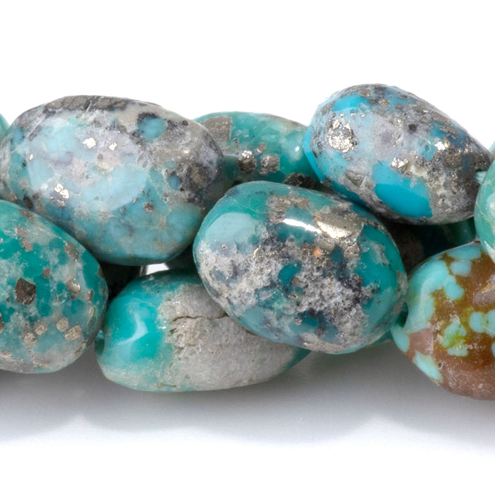 Persian Turquoise 7-10x10-14mm Nugget Beads - 15-16 Inch