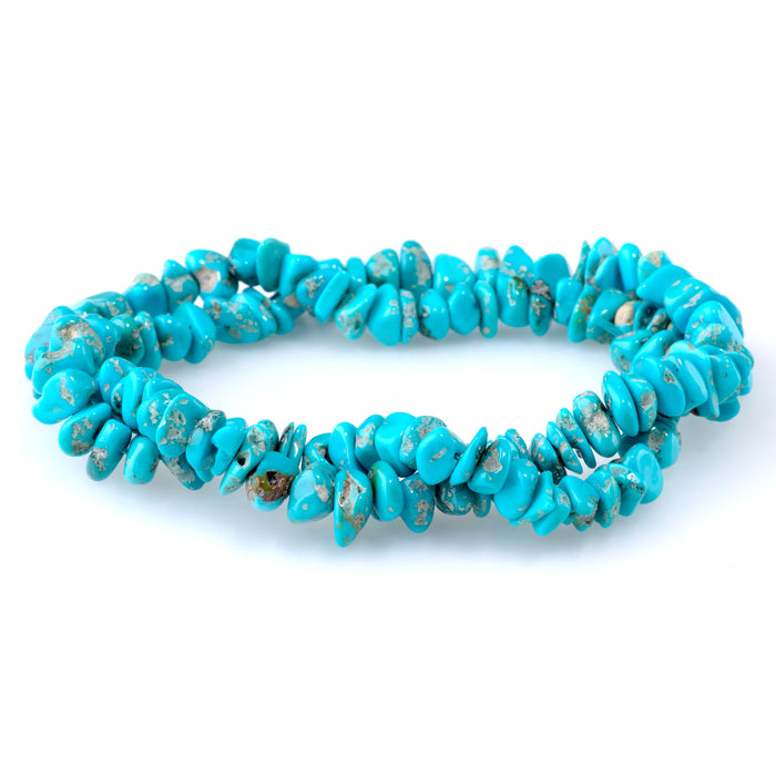 Sleeping Beauty 10mm Blue/Green Chip - 17-18 Inch