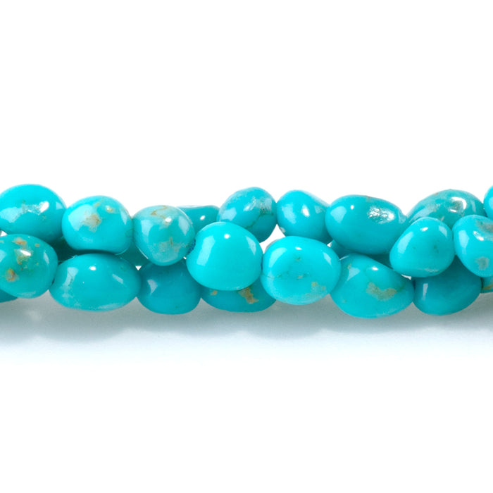 Sleeping Beauty Turquoise 3-4mm  Blue Pebble - 15-16 Inch