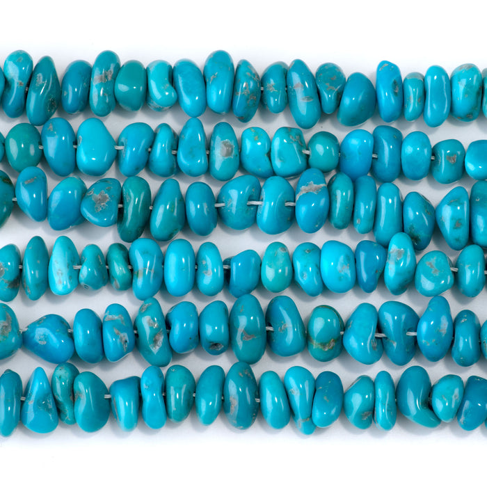 Sleeping Beauty Turquoise 7-11mm Blue Chip Bead - 15-16 Inch