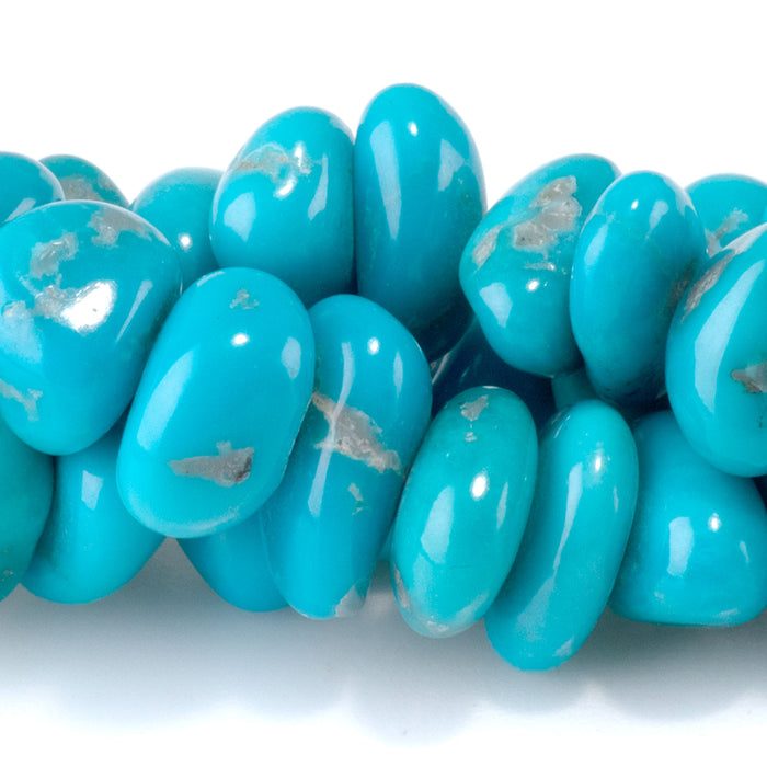 Sleeping Beauty Turquoise 7-11mm Blue Chip Bead - 15-16 Inch