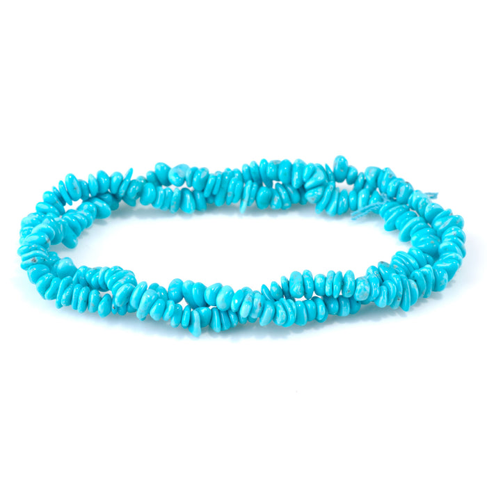 Sleeping Beauty Turquouise 4-6mm Blue Chip Bead - 15-16 Inch