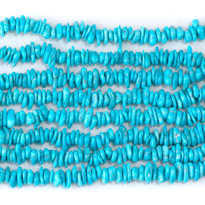 Sleeping Beauty Turquouise 4-6mm Blue Chip Bead - 15-16 Inch