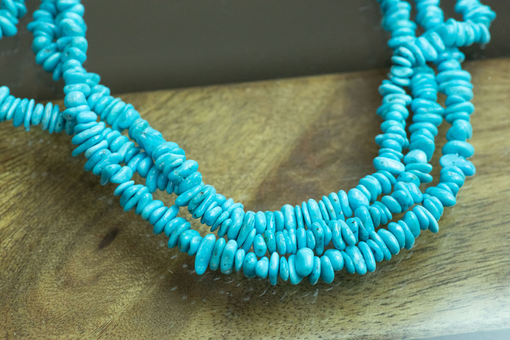 Sleeping Beauty Turquouise 4-6mm Blue Chip Bead - 15-16 Inch