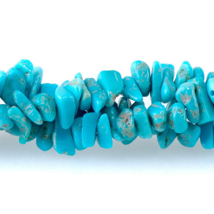 Sleeping Beauty Turquoise 3-8mm Chip 18 Inch - Limited Editions