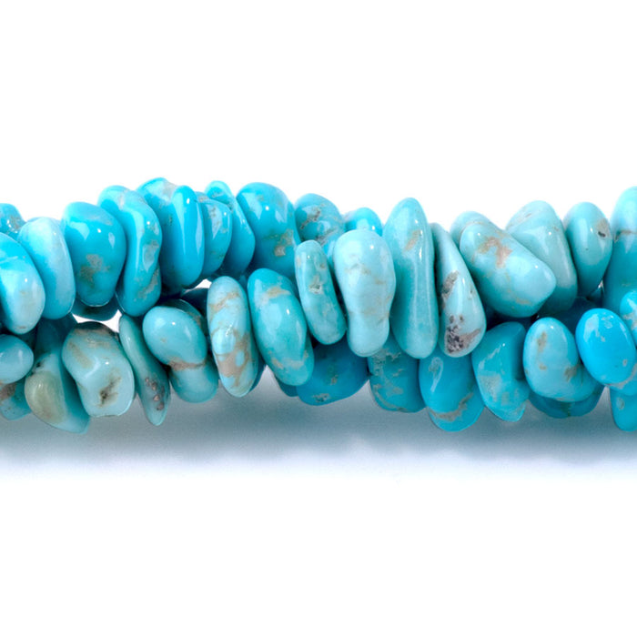 Sleeping Beauty Turquoise 4mm Nugget Rough 18 Inch - Limited Editions