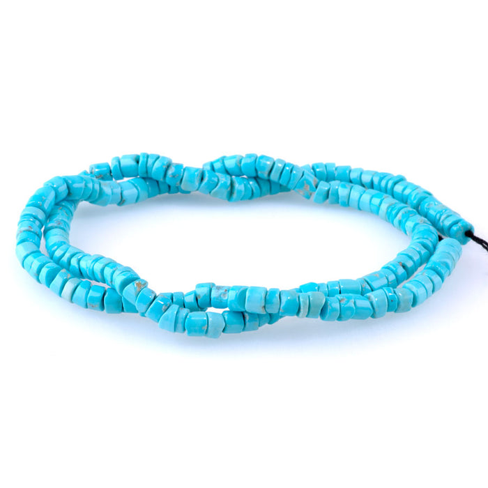 Sleeping Beauty Turquoise 5mm Heishi - 15-16 Inch