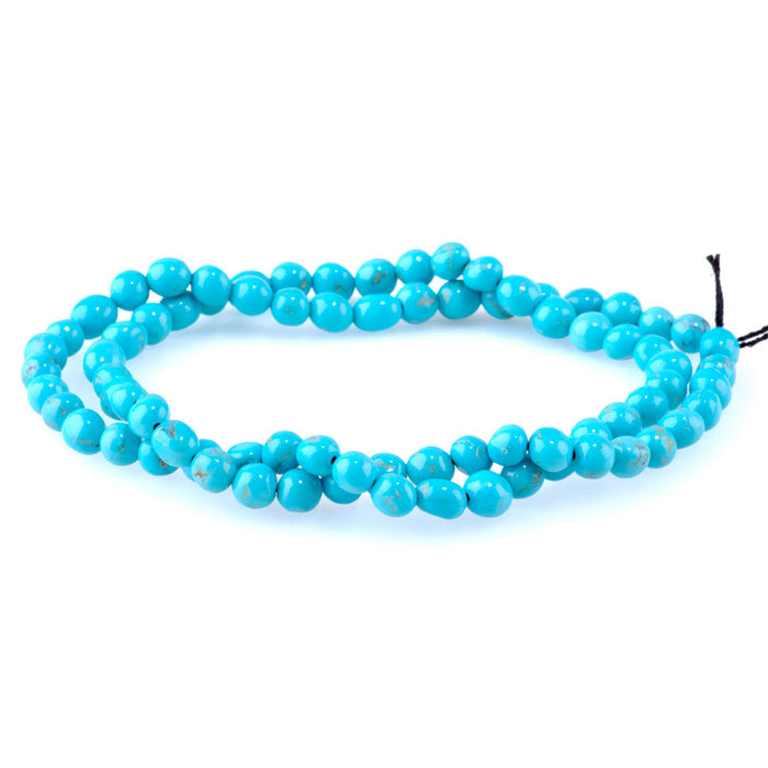 Sleeping Beauty Turquoise 5mm Pebble - 15-16 Inch