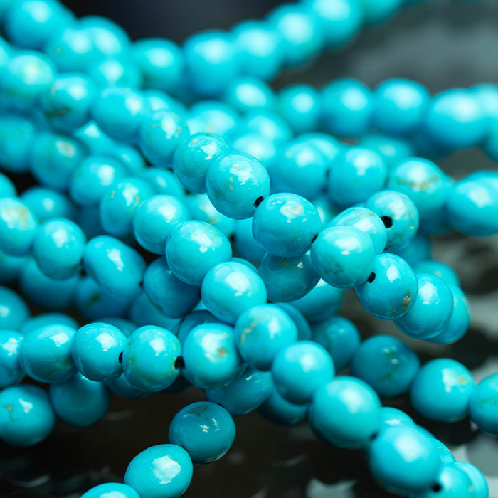 Sleeping Beauty Turquoise 5mm Pebble - 15-16 Inch