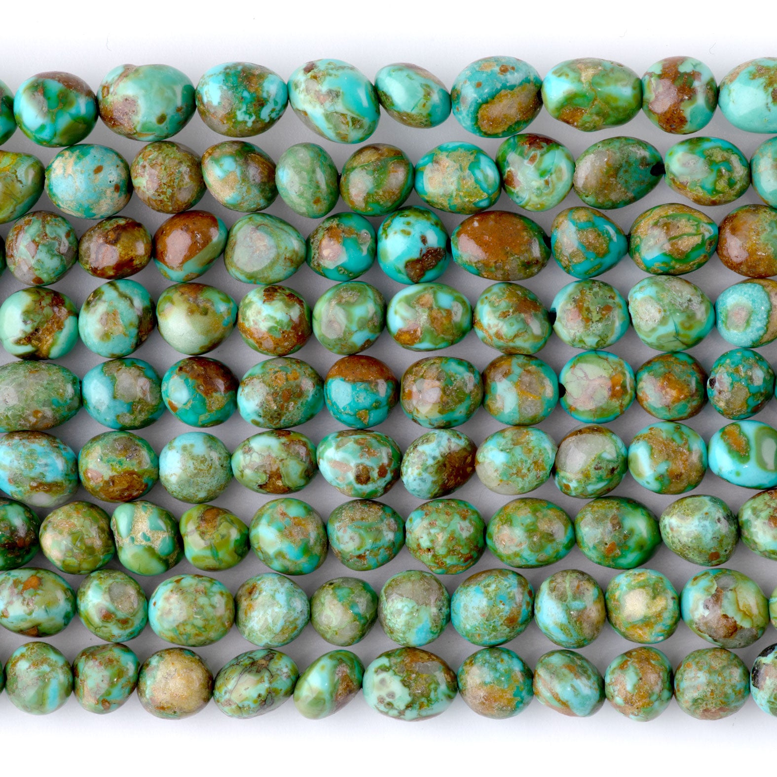 Sonoran Mountain Turquoise 7-8mm Nugget - 17-18 Inch — Dakota Stones