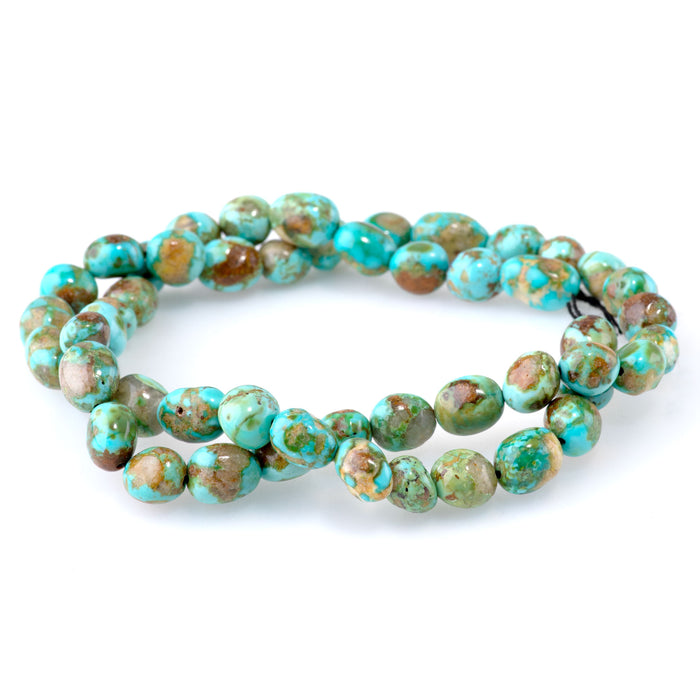 Sonoran Mountain Turquoise 8-9mm Blue Nugget - 17-18 Inch