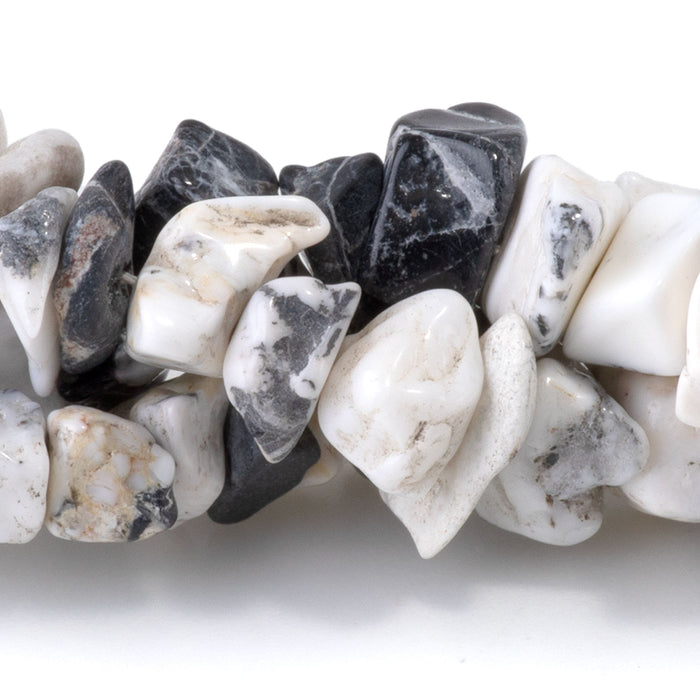 White Buffalo 6-8mm Chip Bead - 15-16 Inch