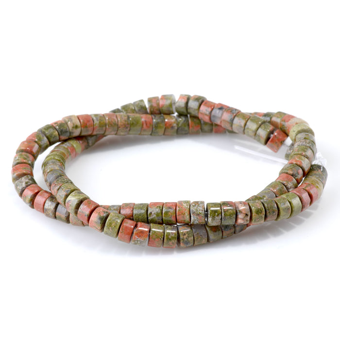 Unakite 3x6mm Heishi - 15-16 Inch
