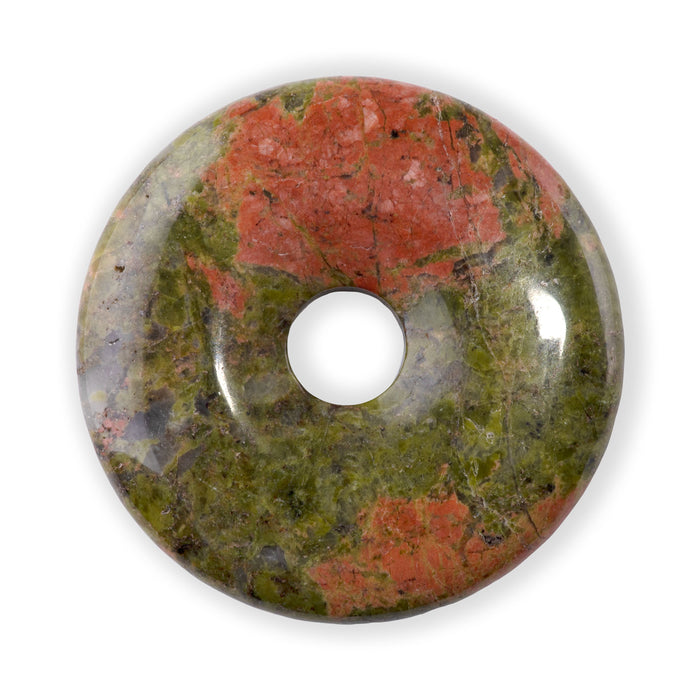 Unakite 40mm Donut Pendant
