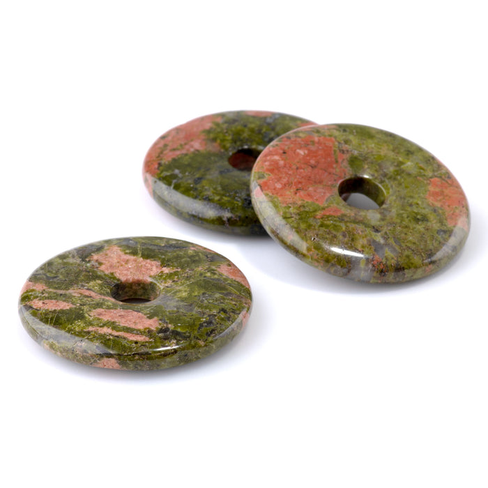 Unakite 40mm Donut Pendant
