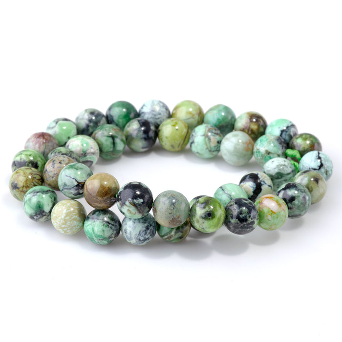 Variscite 10mm Round A Grade - 15-16 Inch