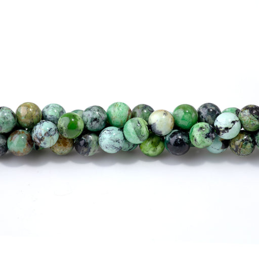 This is a Dakota Stones 10mm Variscite Gemstone strand with A grade round beads in 15-16 inch strand.