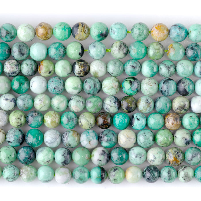 Variscite 6mm Round A Grade - 15-16 Inch