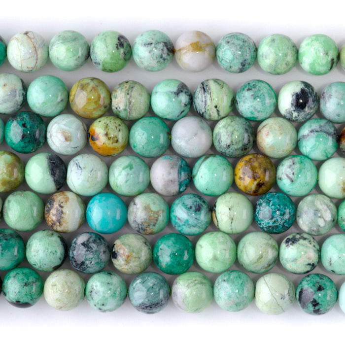 Variscite 8mm Round A Grade - 15-16 Inch