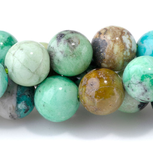 This is a Dakota Stones 8mm Variscite Gemstone strand with A grade round beads in 15-16 inch strand.