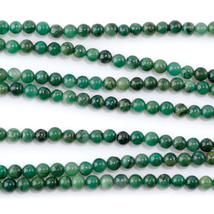 Verdite 4mm Round - 15-16 Inch