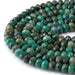 This is a Dakota Stones 8mm Verdite Large Hole Gemstone strand with faceted rondelle beads in 8 inch strand.